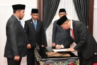 Pelantikan sejumlah pejabat baru.