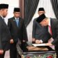 Pelantikan sejumlah pejabat baru.